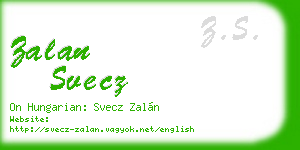 zalan svecz business card