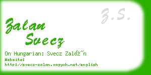 zalan svecz business card